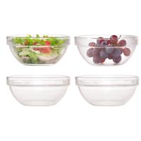 Salade schaal - 6x - glas - 12 cm - slakommetje - serveerschaal - keuken Salade schaal - 6x - glas - 12 cm - slakommetje - serveerschaal - keuken