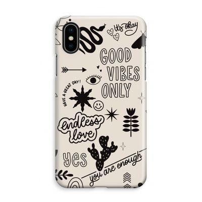 Good vibes: iPhone XS Max Volledig Geprint Hoesje