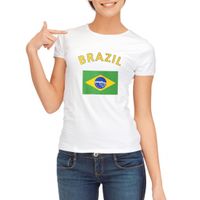 Wit dames t-shirt Brazilie XL  -