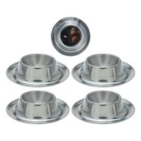 Excellent Houseware eierdopset rvs 4 stuks