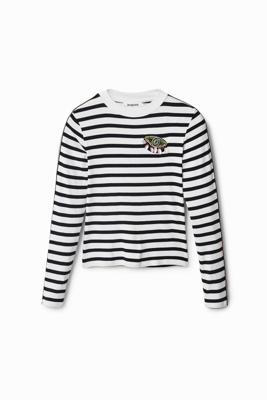 Gestreept T-shirt - WHITE - XXL