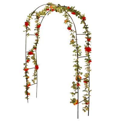 Rozen/tuin boog - donkergroen - metaal - 140 x 240 cm - klimplanten rozen boog