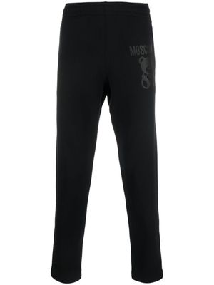 Moschino pantalon de jogging à motif ourson - Noir