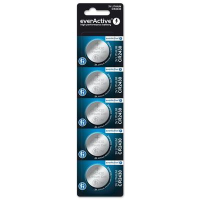 Mini everActive CR2430 lithiumbatterij blister van 5 stuks