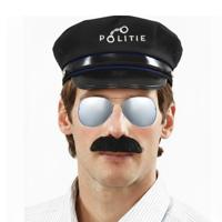 Politie agent verkleed combinatie set 3 delig - dames/heren - politiepet - snor - zonnebril