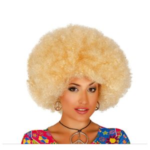 Verkleed pruik afro/hippie - blond - voor volwassenen - one size