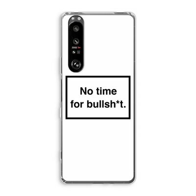 No time: Sony Xperia 1 III Transparant Hoesje
