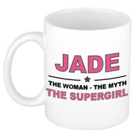 Jade cadeau mok - Woman Myth Supergirl - naam koffiemok - 300 ml - collega - moederdag
