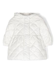 Monnalisa veste matelassée à patch logo - Blanc