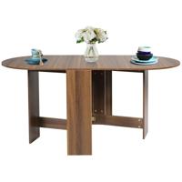 Multifunctionele Opvouwbare Tafel Uitklapbare Zijkant Verlengbare Eettafel Ronde Verlengbare Eettafel 163 x 80 x 75cm
