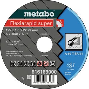 Metabo 616189000 Doorslijpschijf recht 25 stuk(s) Blik, Profiel