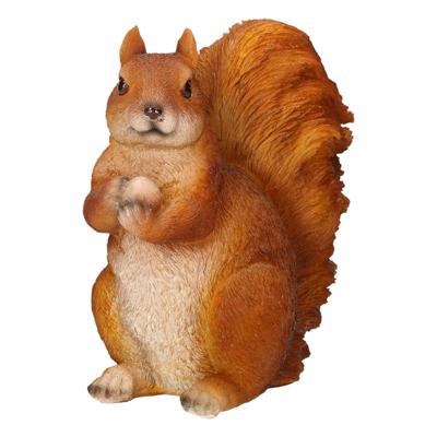 Farmwood animals Dieren beeldje - eekhoorn - 17 x 12 x 23 cm - bosdieren - polyresin