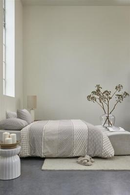 Rivièra Maison Riviera Maison Dekbedovertrek Ropes - Taupe 260x200/220 cm