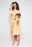 Damesbadjas fleece vanilla met capuchon - Charlie Choe -xl