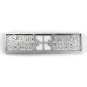 Kunststof kentekenplaathouder 'Click' 52x11cm Zilver ASNP04S