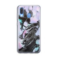 Pastel zwart: Samsung Galaxy A40 Transparant Hoesje