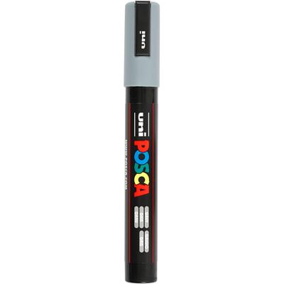 Uni-Posca Posca marker, afm pc-5m, lijndikte 2,5 mm, medium, grijs, 1 stuk