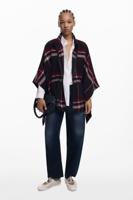 Tartanponcho - BLACK - U