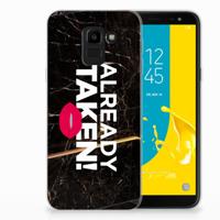 Samsung Galaxy J6 2018 | Siliconen hoesje | met naam Already Taken Black Samsung Galaxy J6 2018 | Siliconen hoesje | met naam Already Taken Black