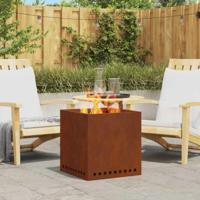 VidaXL Rookloze vuurschaal bruin 48 x 48 x 50 cm cortenstaal
