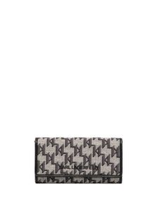 Karl Lagerfeld portefeuille à motif monogrammé en jacquard - Marron