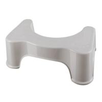Ruhhy toilet krukje - wit - 42 x 17 x 26 cm - opstapkrukje/voetenbakje - badkamer