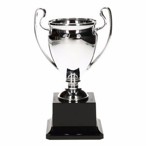 Grote zilveren trofee beker met oren 18 cm   -