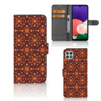 Samsung Galaxy A22 5G Telefoon Hoesje Batik Brown