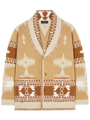 Alanui cardigan long en jacquard à bords francs - Tons neutres