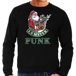 Foute Kersttrui / outfit 1,5 meter punk zwart voor heren