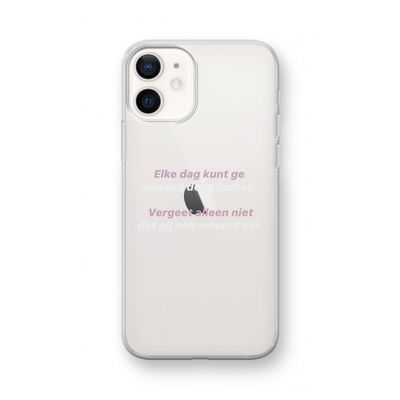 gij zijt ook iemand: iPhone 12 mini Transparant Hoesje