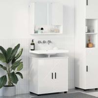 Badkamermeubelset 2 pcs Hoogglans wit 61 x 35 x 64 cm Badkamermeubelset 2 pcs Hoogglans wit 61 x 35 x 64 cm