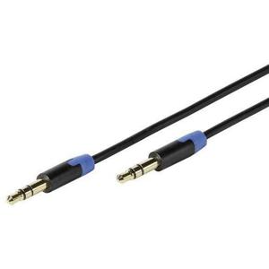 Vivanco 41903 Jackplug Audio Aansluitkabel [1x Jackplug male 3,5 mm - 1x Jackplug male 3,5 mm] 0.60 m Zwart Vergulde steekcontacten