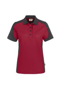 Hakro 239 Women's polo shirt Contrast MIKRALINAR® - Burgundy/Anthracite - 2XL