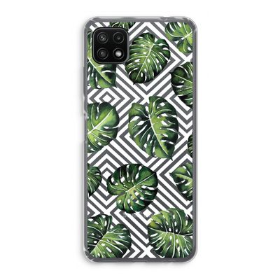 Geometrische jungle: Samsung Galaxy A22 5G Transparant Hoesje