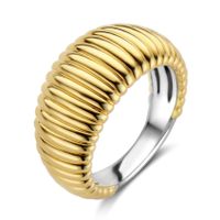 TI SENTO-Milano 12217SY Ring Ribbel zilver goudkleurig