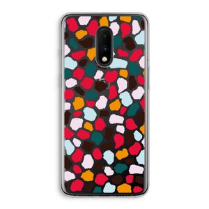 Colored Giraffe: OnePlus 7 Transparant Hoesje
