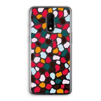 Colored Giraffe: OnePlus 7 Transparant Hoesje
