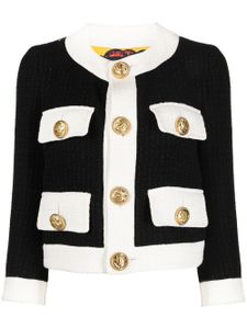 DSQUARED2 veste crop en tweed - Noir