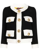 DSQUARED2 veste crop en tweed - Noir - thumbnail