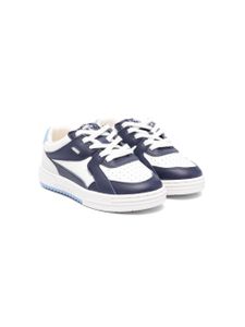 Palm Angels Kids baskets University en cuir à lacets - Blanc