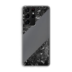 Zwart marmer: Samsung Galaxy S21 Ultra Transparant Hoesje