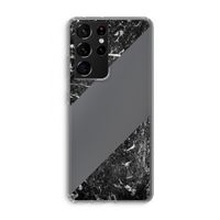 Zwart marmer: Samsung Galaxy S21 Ultra Transparant Hoesje