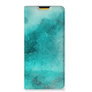 Bookcase Samsung Galaxy M52 Painting Blue