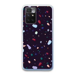 Dark Rounded Terrazzo: Xiaomi Redmi 10 Transparant Hoesje