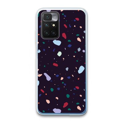 Dark Rounded Terrazzo: Xiaomi Redmi 10 Transparant Hoesje