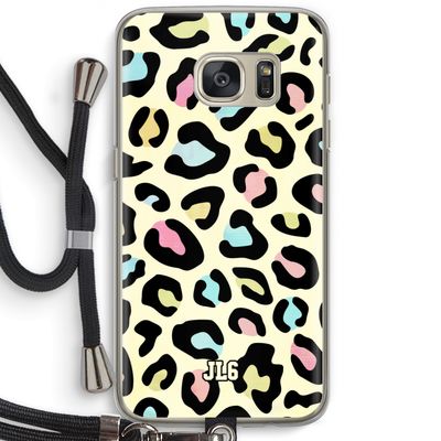 Leopard pattern: Samsung Galaxy S7 Transparant Hoesje met koord