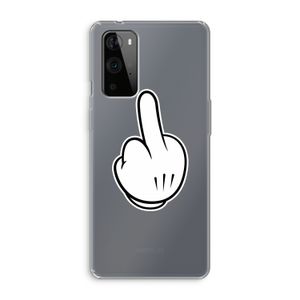 Middle finger white: OnePlus 9 Pro Transparant Hoesje