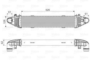 Intercooler, inlaatluchtkoeler VALEO, u.a. für Mercedes-Benz