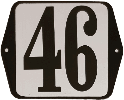 Huisnummer standaard nummer 46 - Warentuin mix